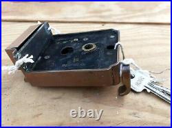 Vintage old Antique Retro copper effect Rim lock extremely rare beautiful item
